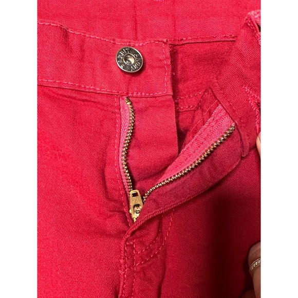 Angry Rabbit Burgundy Crimson Red Stretchy Soft Jeans Skinny Tapered Leg Sz 28/7 - Picture 9 of 12